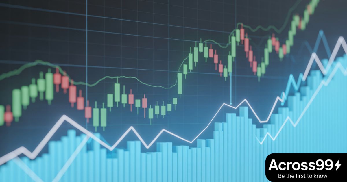 Nifty 50 market update with volatility indicating rise or decline.