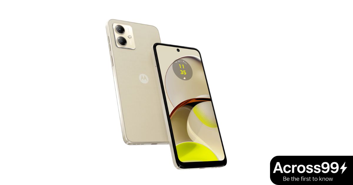 Moto G14 budget 4G smartphone with clean stock Android experience.
