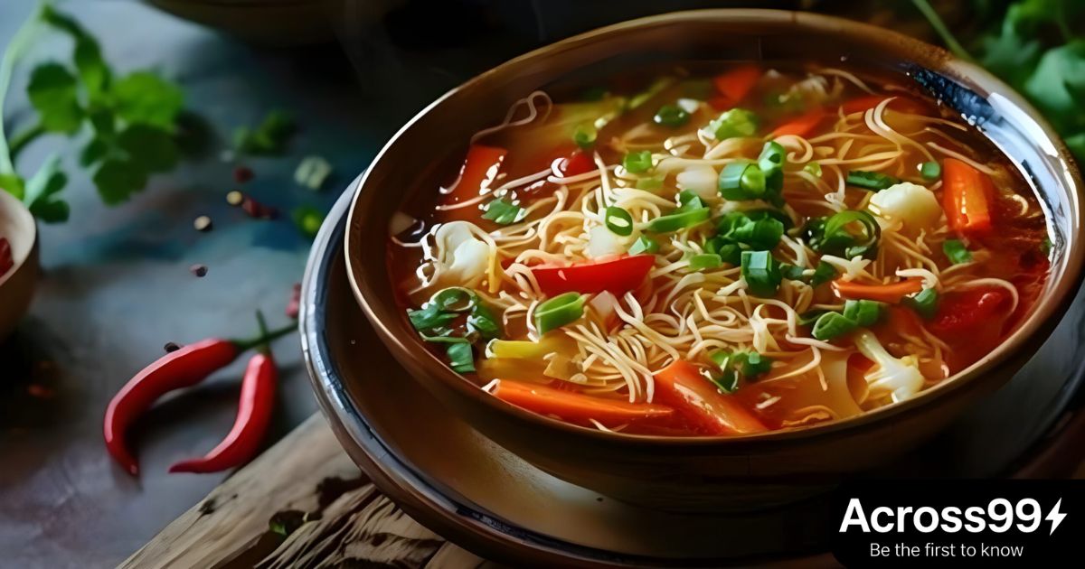 Chicken Manchow Soup cooked at home with rich flavors.