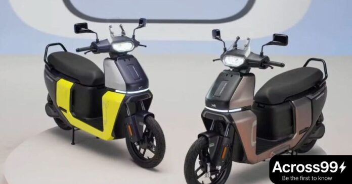 TVS Orbiter electric scooter front and side view