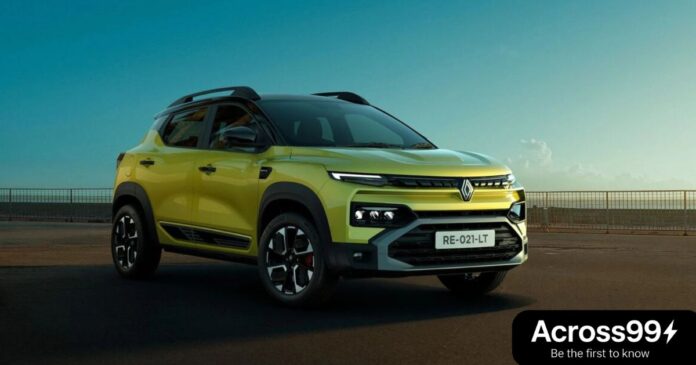Renault Kiger 2025 dashboard with 8-inch touchscreen and climate control