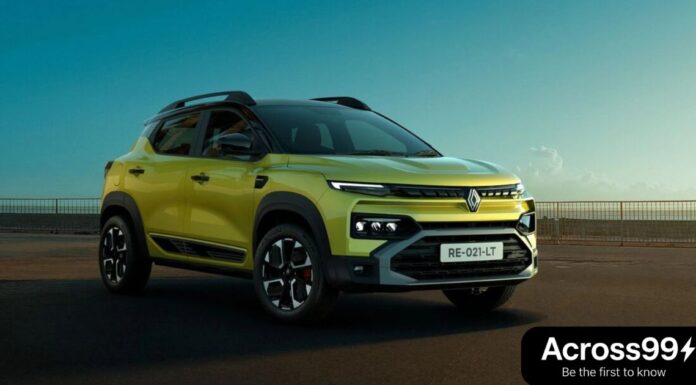 Renault Kiger 2025: कीमत, फीचर्स, इंजन और पूरी डिटेल Renault Kiger 2025 dashboard with 8-inch touchscreen and climate control