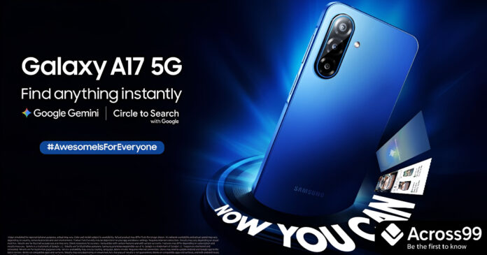 Samsung Galaxy A17 5G smartphone front and back view