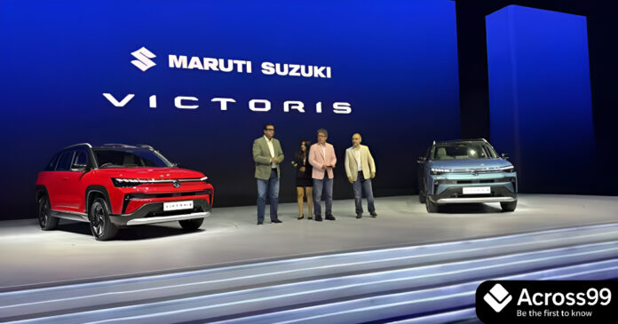 Maruti Victoris SUV front and side view with modern design