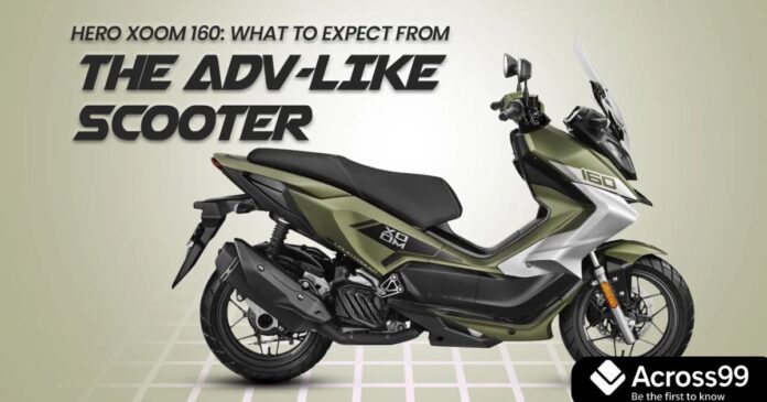 Hero Xoom 160 adventure scooter with muscular design