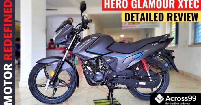 Hero Glamour X 125cc stylish red color side view