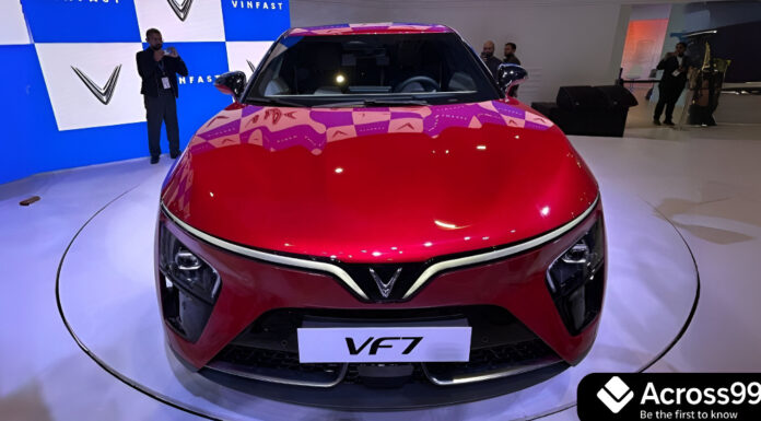 VinFast VF7 रिव्यू 2025 – भारत में नई प्रीमियम इलेक्ट्रिक SUV VinFast VF7 premium electric SUV front view