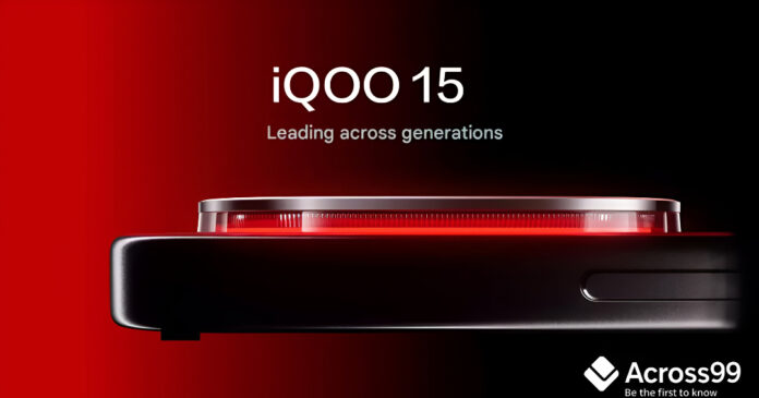 iQOO 15 smartphone front view with 6.8-inch AMOLED display