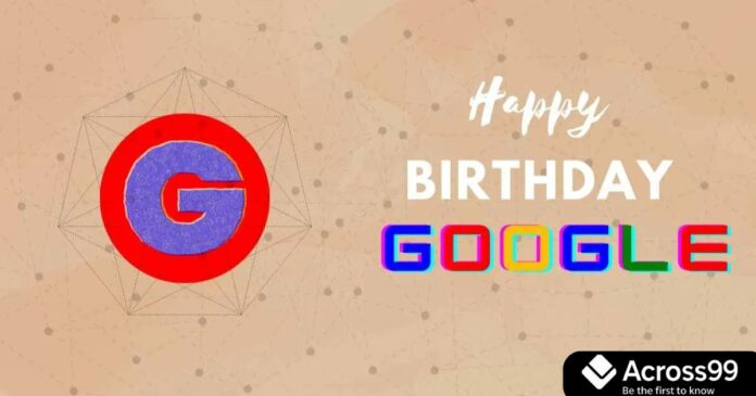 Google 27th birthday colorful doodle on homepage