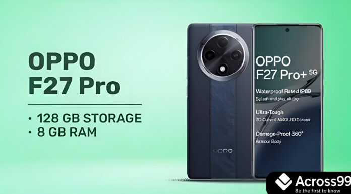 Amazon Great Indian Festival: Oppo F27 Pro+ 5G पर धमाकेदार डील, 18K से कम में खरीदें Oppo F27 Pro+ 5G front display showing colorful interface.