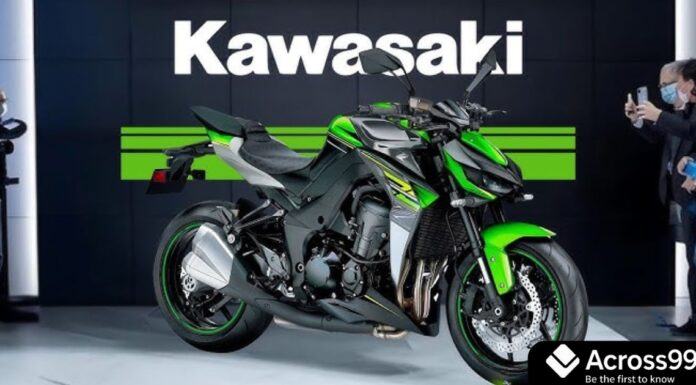 Kawasaki की नई Z1100 नेकेड बाइक, 2026 में आने की संभावना Kawasaki Z1100 2026 front view with LED headlamps