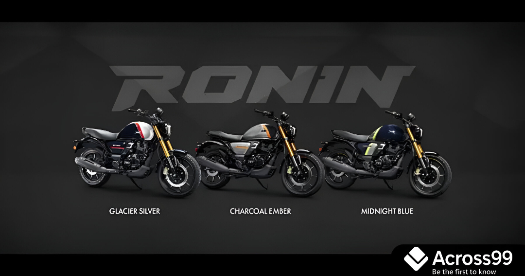TVS Ronin 2025 dashboard showing digital speedometer and LED lights