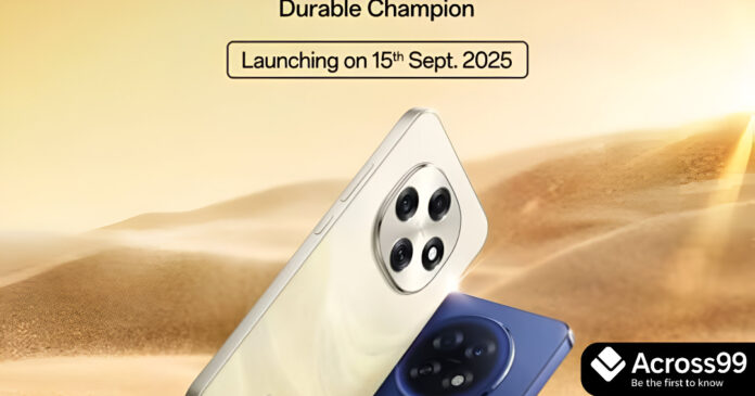 Oppo F31 5G smartphone front and back view with AMOLED display and triple-camera setup.
