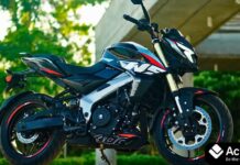 Bajaj Pulsar NS400Z 2025 Launch: Price, Mileage aur Features ki पूरी जानकारी Bajaj Pulsar NS400Z 2025 in Black – Side View