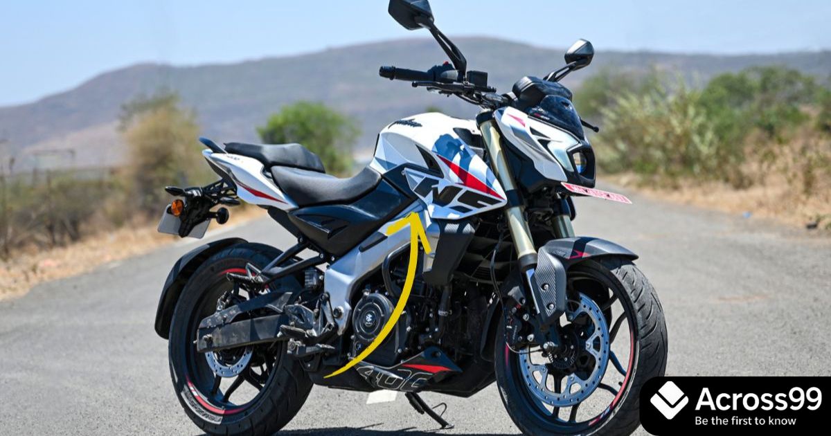 Pulsar NS400Z 2025 – Front View with LED Headlights