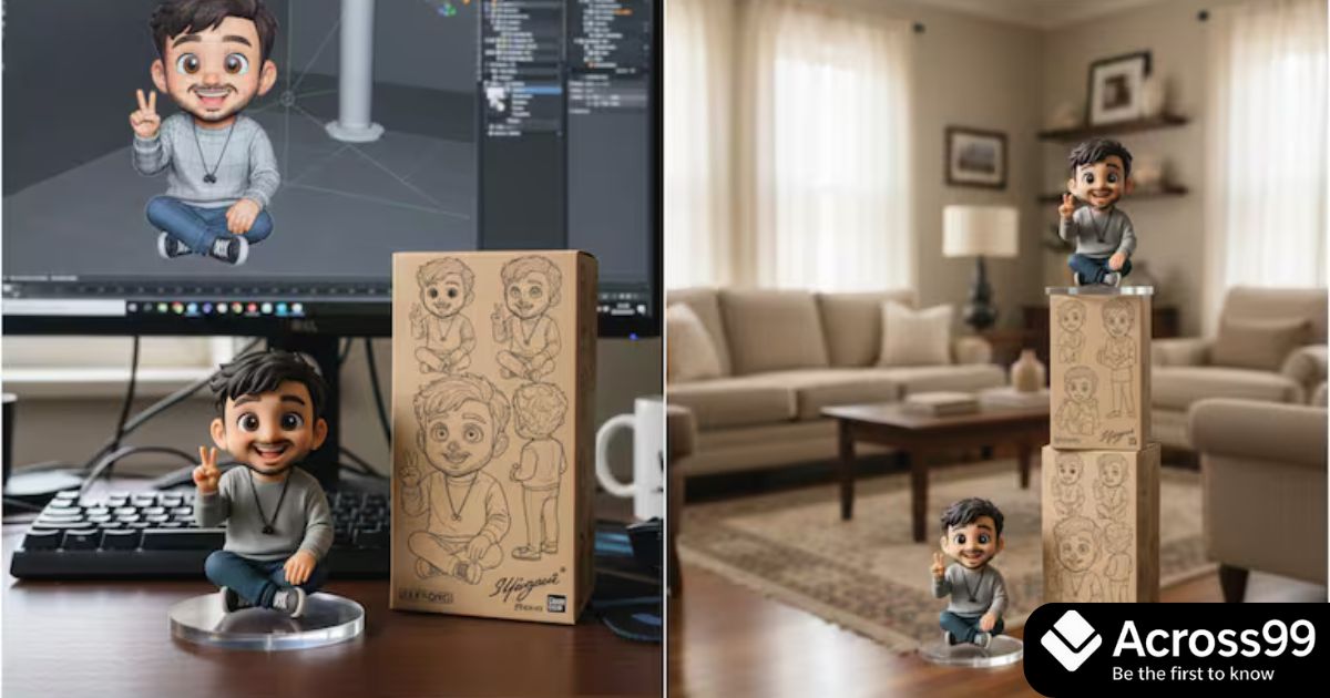 Cute digital 3D collectible figurine in anime style.
