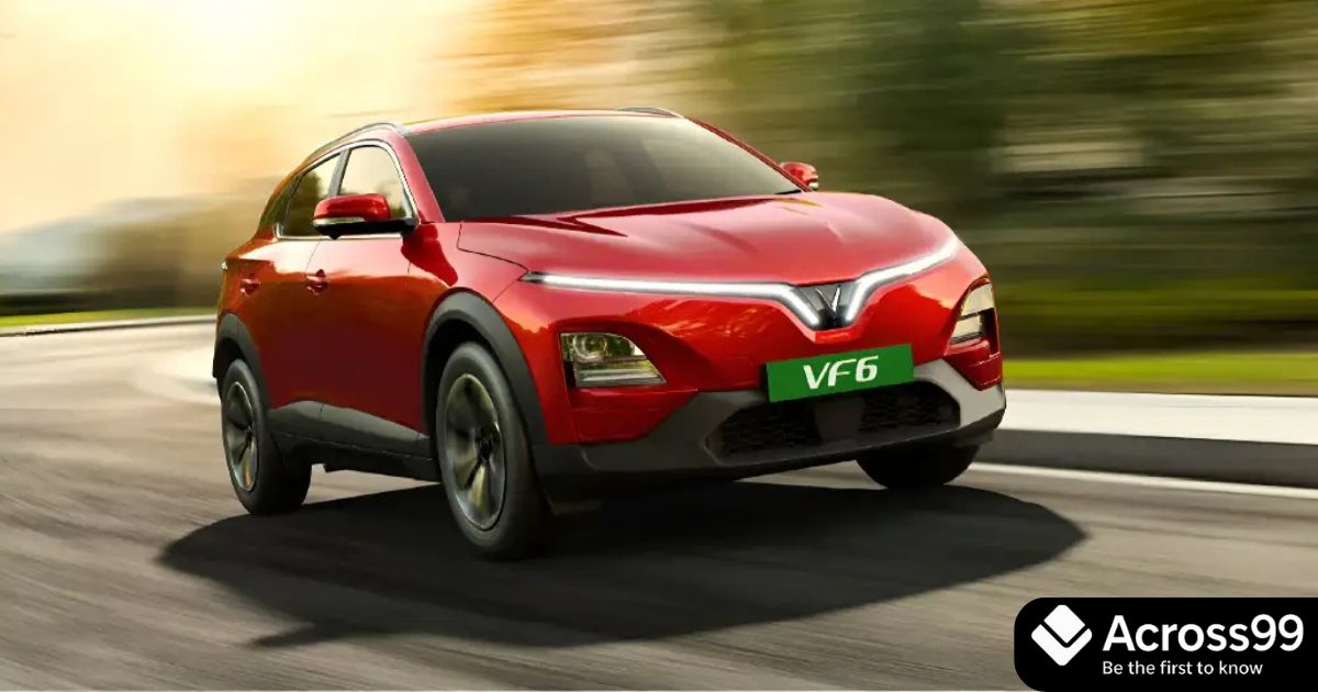 VinFast VF6 exterior highlighting panoramic roof and modern styling.