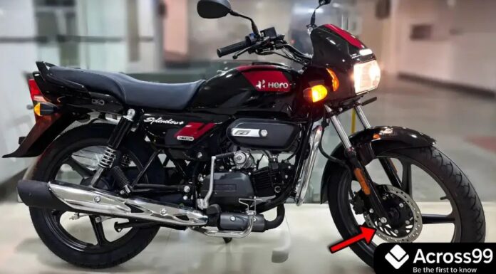 Hero Splendor Plus नई कीमतें: GST कटौती के बाद बजट में सबसे किफायती Hero Splendor Plus 2025 bike side view