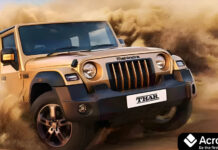Mahindra Thar 2025 Facelift: कीमत, वेरिएंट और सभी अपडेट्स एक नजर में Mahindra Thar 2025 Facelift front view in red color