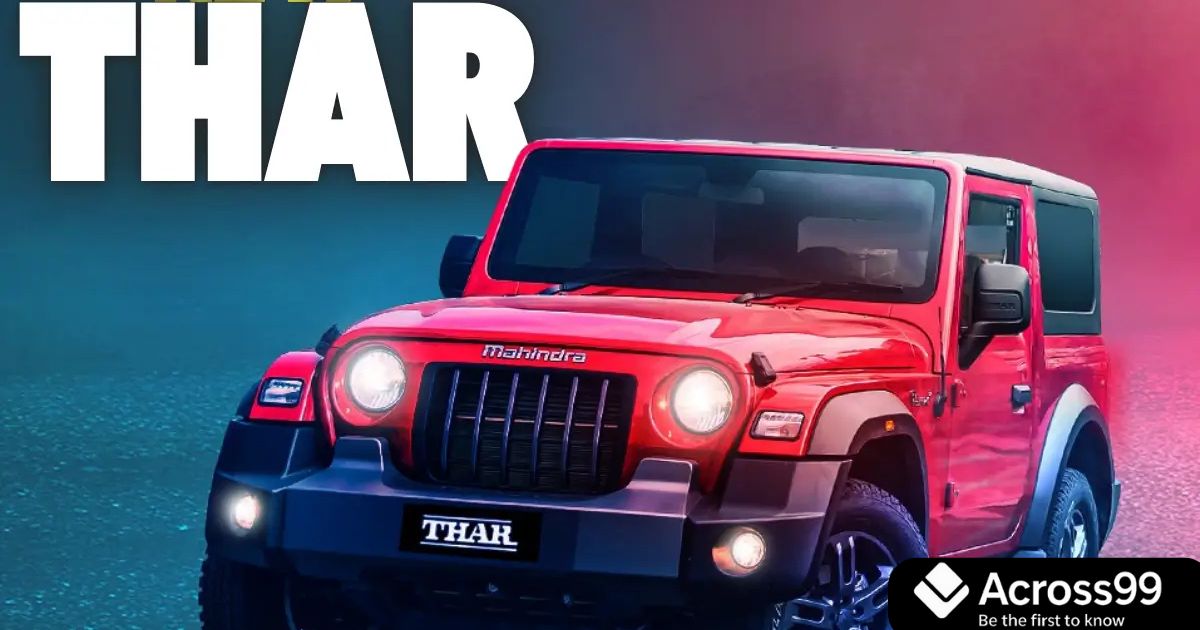 Interior of Mahindra Thar 2025 with 10.25-inch touchscreen