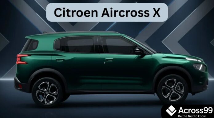 Citroen Aircross X 2025 SUV लॉन्च: नए फीचर्स और दमदार लुक, कीमत ₹8.29 लाख से शुरू Citroen Aircross X 2025 front view in Deep Forest Green