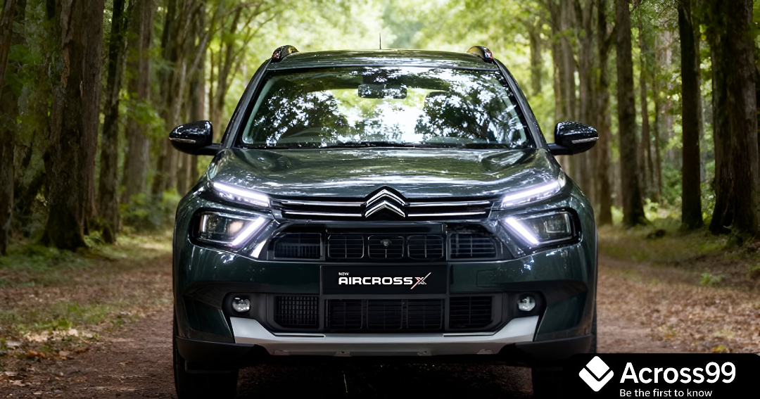 Interior of Citroen Aircross X 2025 with touchscreen and leather seats