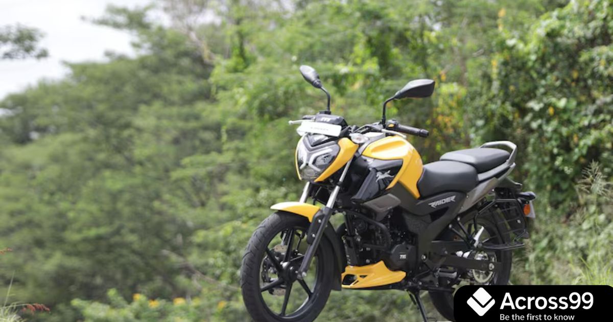 2025 TVS Raider 125 showing new disc brake and ABS