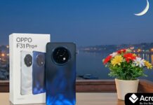 Oppo F31 Pro+ भारत लॉन्च: 7000mAh बैटरी, 80W फास्ट चार्ज और 50MP OIS कैमरा Oppo F31 Pro+ 2025 smartphone in Gemstone Blue with dual rear camera.