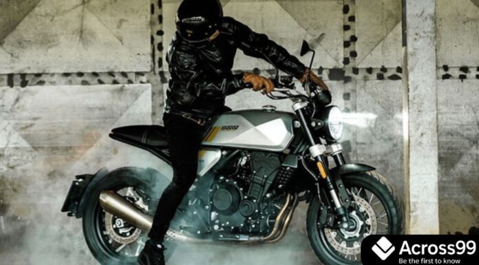 Brixton Crossfire 500 Storr भारत में लॉन्च के लिए तैयार – एडवेंचर बाइक सेगमेंट में मचाएगी धमाल Brixton Crossfire 500 Storr adventure bike front view on road