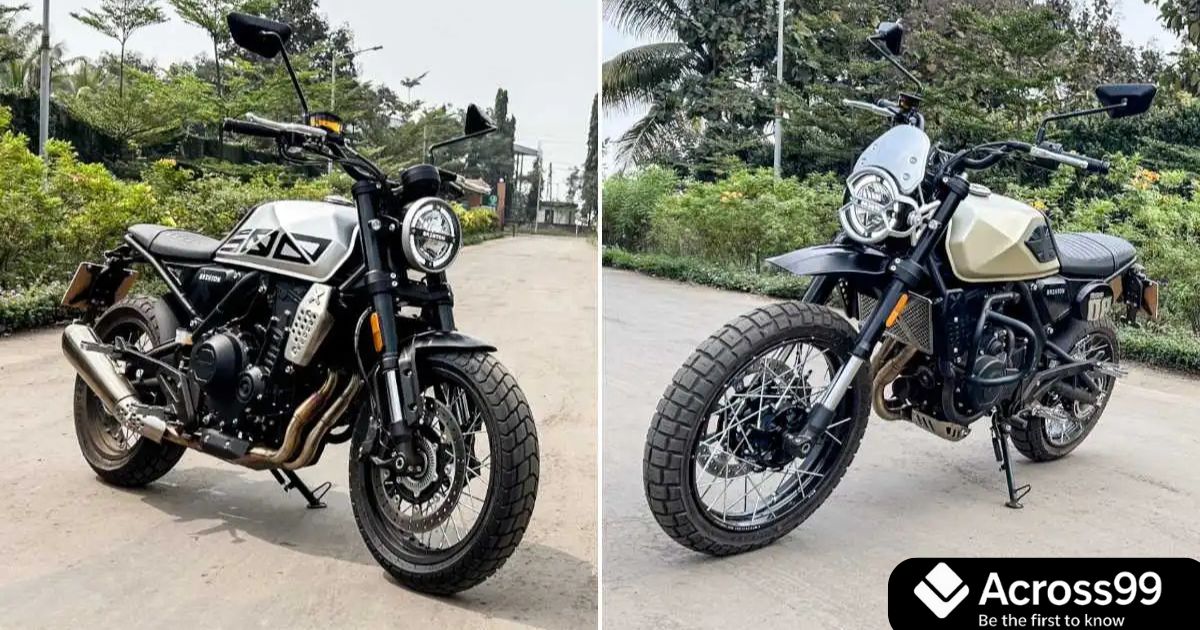 Brixton Crossfire 500 Storr parked with rugged design visible