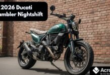 Ducati Scrambler Nightshift 2026: Emerald Green में नया स्टाइल और पावरफुल फीचर्स Ducati Scrambler Nightshift 2026 Emerald Green side view