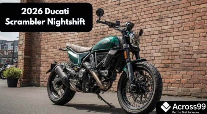 Ducati Scrambler Nightshift 2026: Emerald Green में नया स्टाइल और पावरफुल फीचर्स Ducati Scrambler Nightshift 2026 Emerald Green side view