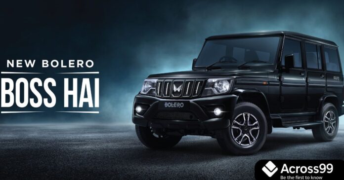 Mahindra Bolero Facelift 2025 front view on road.