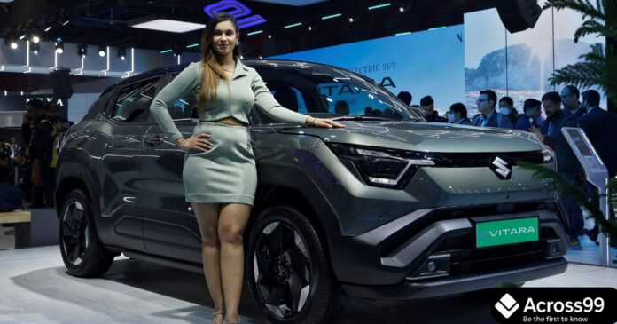 Your paragraph text - 2025-10-09T214235.495 Maruti e-Vitara EV 2025 front design and LED headlights