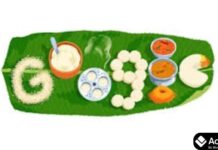 Google Doodle Idli: जानिए क्यों आज Google ने इडली, सांभर और चटनी को किया सेलिब्रेट Google Doodle featuring Idli, Sambar, and Chutney on a banana leaf