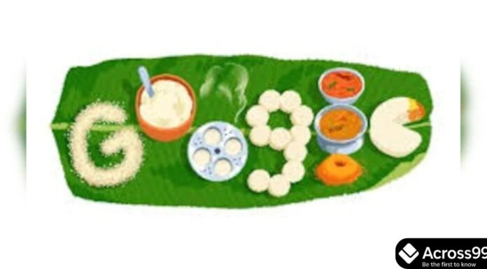 Google Doodle Idli: जानिए क्यों आज Google ने इडली, सांभर और चटनी को किया सेलिब्रेट Google Doodle featuring Idli, Sambar, and Chutney on a banana leaf