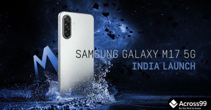 Your paragraph text - 2025-10-12T162041.234 Samsung Galaxy M17 5G front view with display on