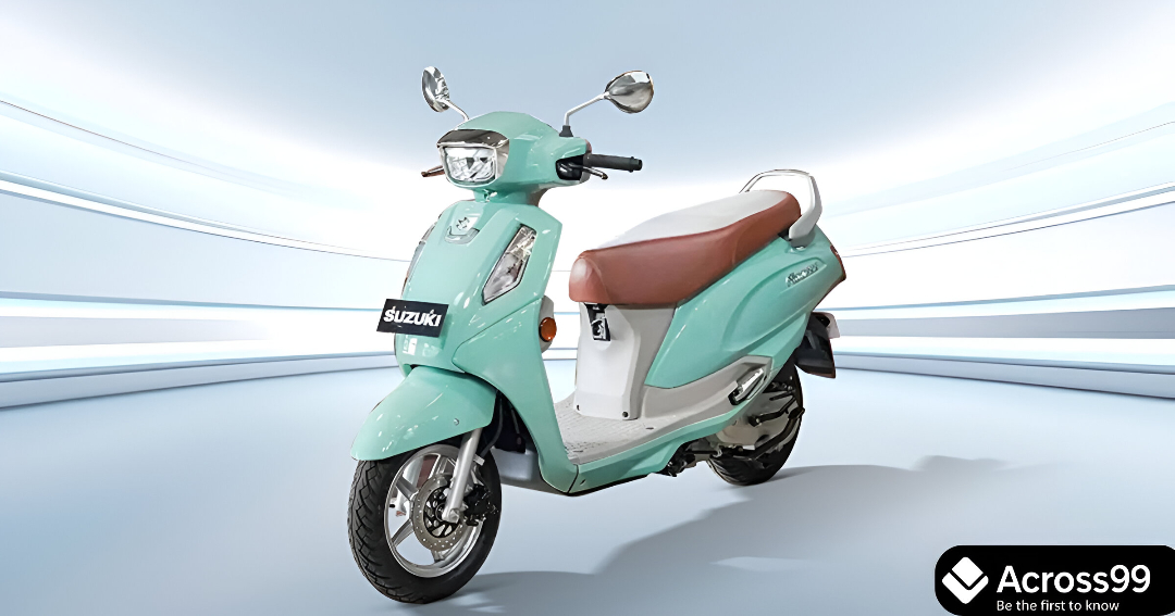 Suzuki Access 125 digital console and LED headlight close-up