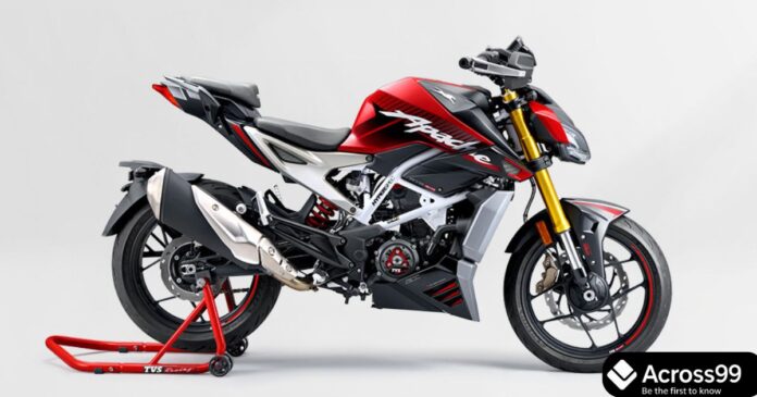 TVS Apache RTX 300 adventure bike side view