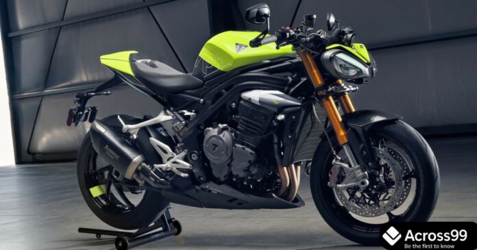 Triumph Speed Triple 1200 RX in neon yellow and black color
