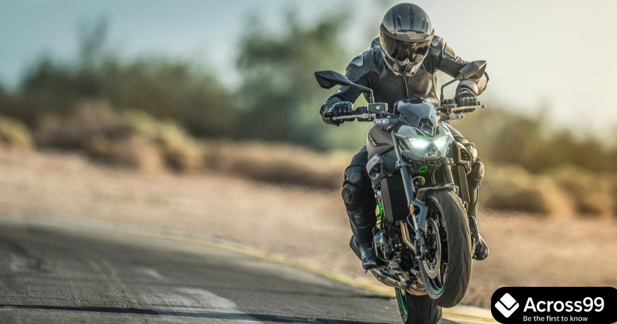 Kawasaki Z900 2025 parked on road highlighting LED headlights and sleek tail