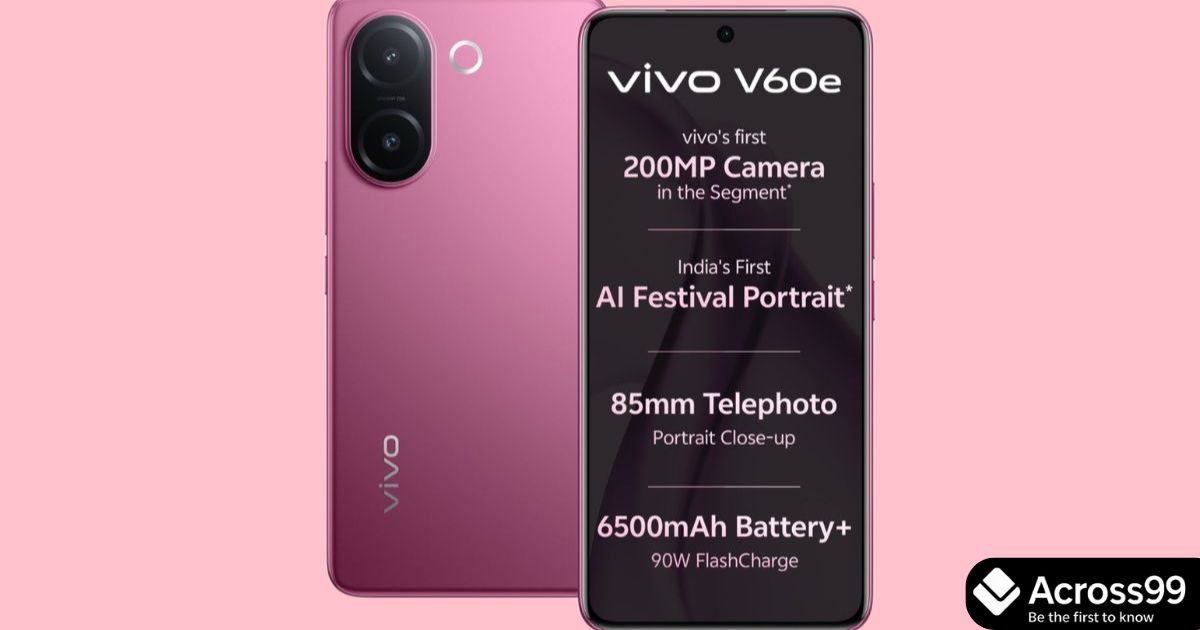 Vivo V60e 5G with 6,500mAh battery and curved display