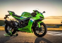 2026 Kawasaki Ninja ZX-10R भारत में लॉन्च: बढ़ी कीमत, घटी पावर – जानें क्या है नया इस सुपरबाइक में 2026 Kawasaki Ninja ZX-10R side profile showcasing new design and features