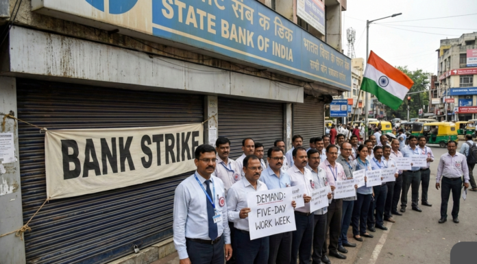 27 जनवरी को Nationwide Bank Strike: Public Sector Banks की सेवाएं प्रभावित, Five-Day Work Week की मांग पर अड़े कर्मचारी ublic sector bank closed during nationwide bank strike in India as employees protest for five-day work week on January 27, 2026