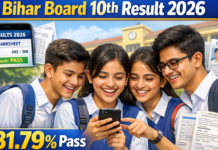 Bihar Board 10th Result 2026 Declared: 81.79% Pass, Girls Top Again Bihar Board 10th Result 2026 students checking results online with toppers and pass percentage 81.79