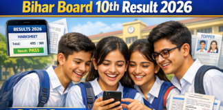 Bihar Board 10th Result 2026 Declared: 81.79% Pass, Girls Top Again Bihar Board 10th Result 2026 students checking results online with toppers and pass percentage 81.79