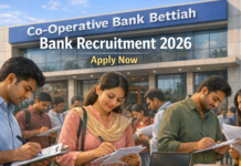 The National Central Co-Operative Bank Bettiah Recruitment 2026 National Central Co-Operative Bank Bank Bettiah Recruitment 2026 notification for Parichari peon post with candidates applying online for 10th pass bank job in Bihar