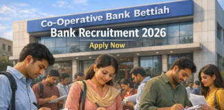 The National Central Co-Operative Bank Bettiah Recruitment 2026 National Central Co-Operative Bank Bank Bettiah Recruitment 2026 notification for Parichari peon post with candidates applying online for 10th pass bank job in Bihar