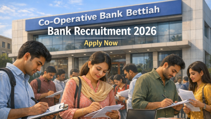 The National Central Co-Operative Bank Bettiah Recruitment 2026 National Central Co-Operative Bank Bank Bettiah Recruitment 2026 notification for Parichari peon post with candidates applying online for 10th pass bank job in Bihar
